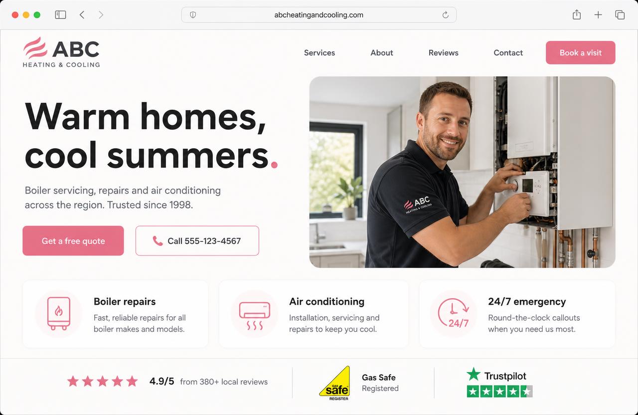 Modern redesigned website